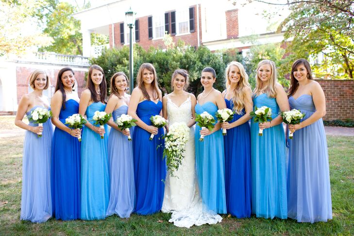  Bright  Blue  Bridesmaid  Dresses 