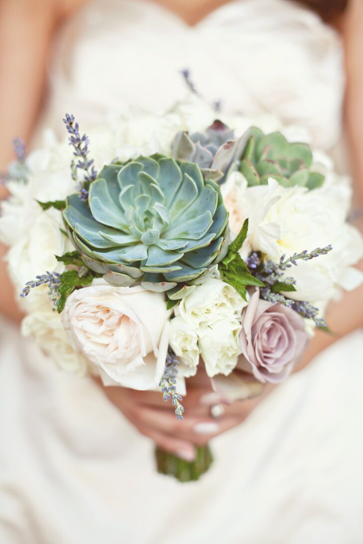 Rose and Succulent Bridal Bouquet