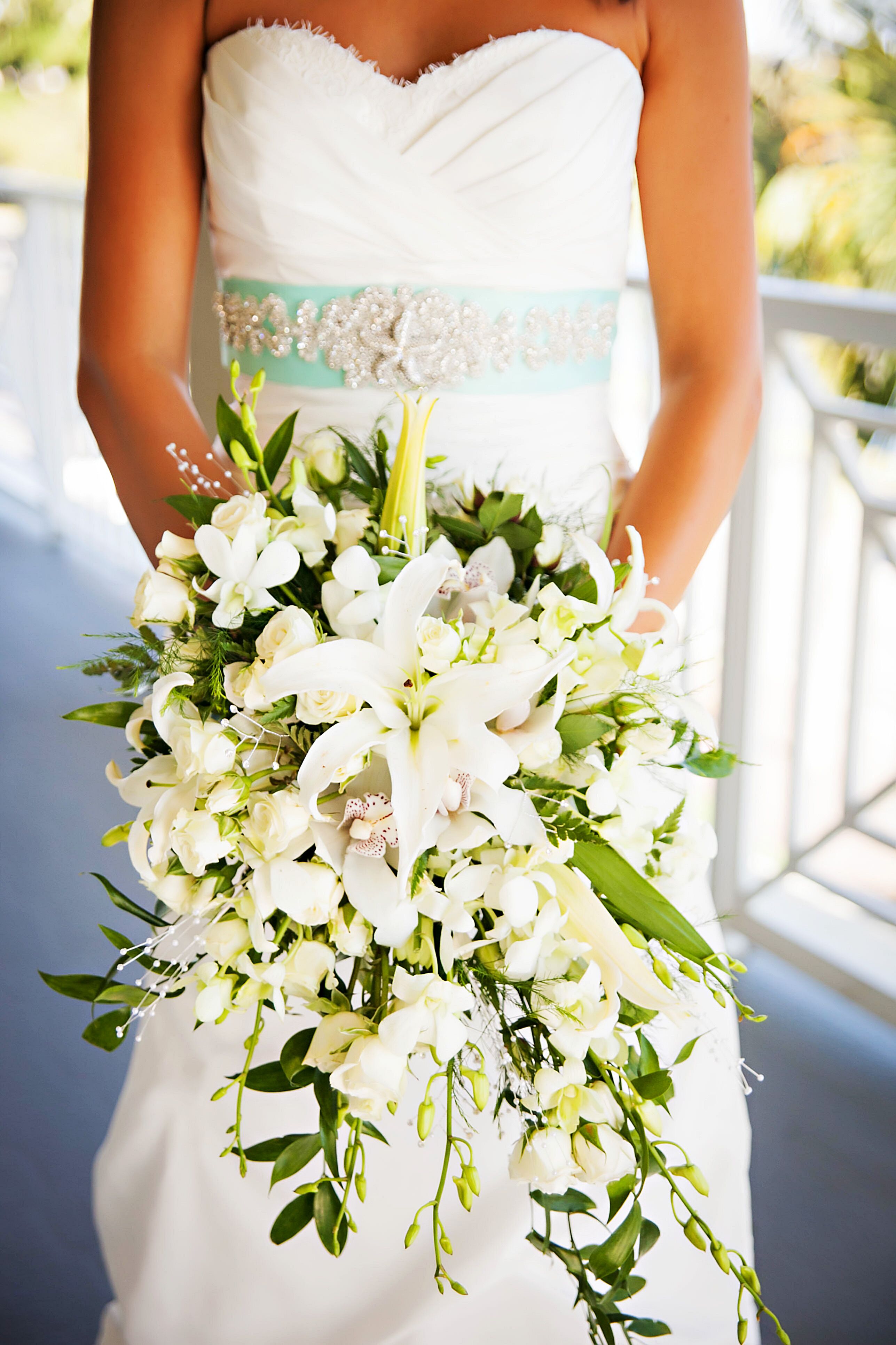 White on sale lily bridal