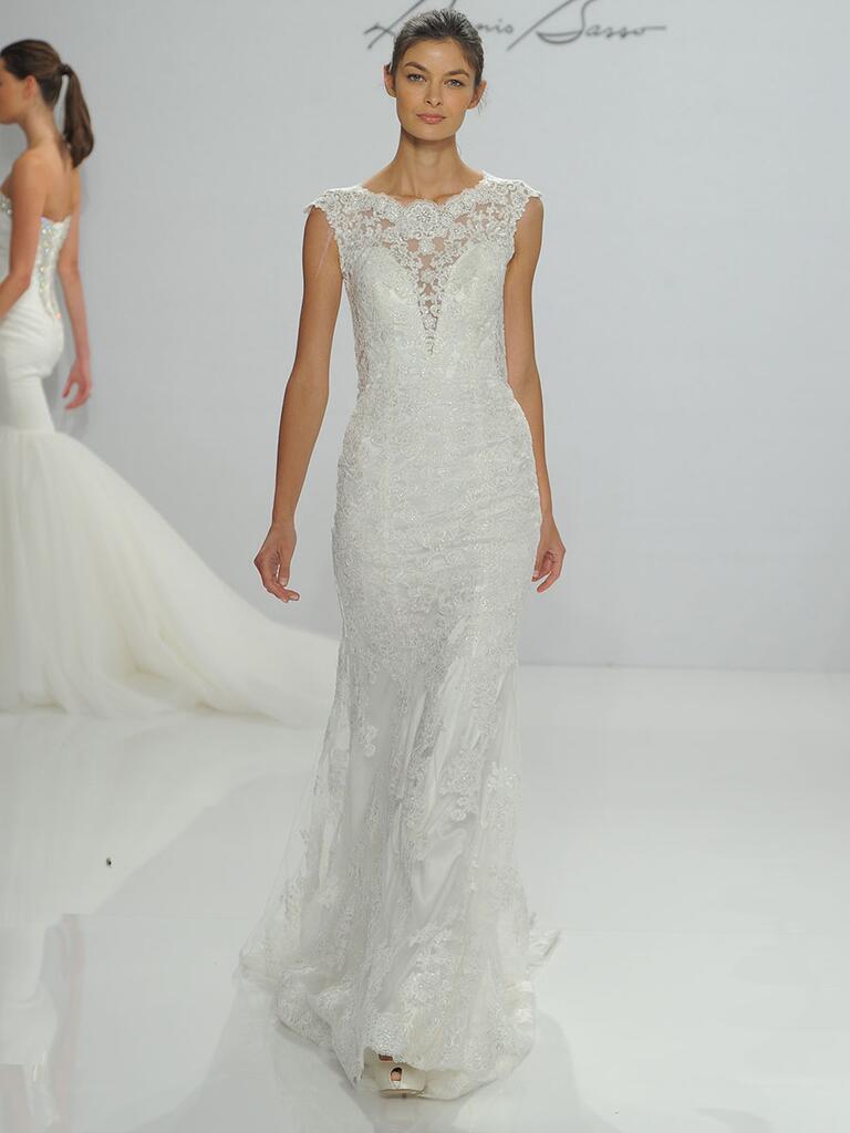 Dennis Basso A Line Wedding Dress 5