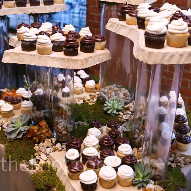 River Rock Cupcake Display