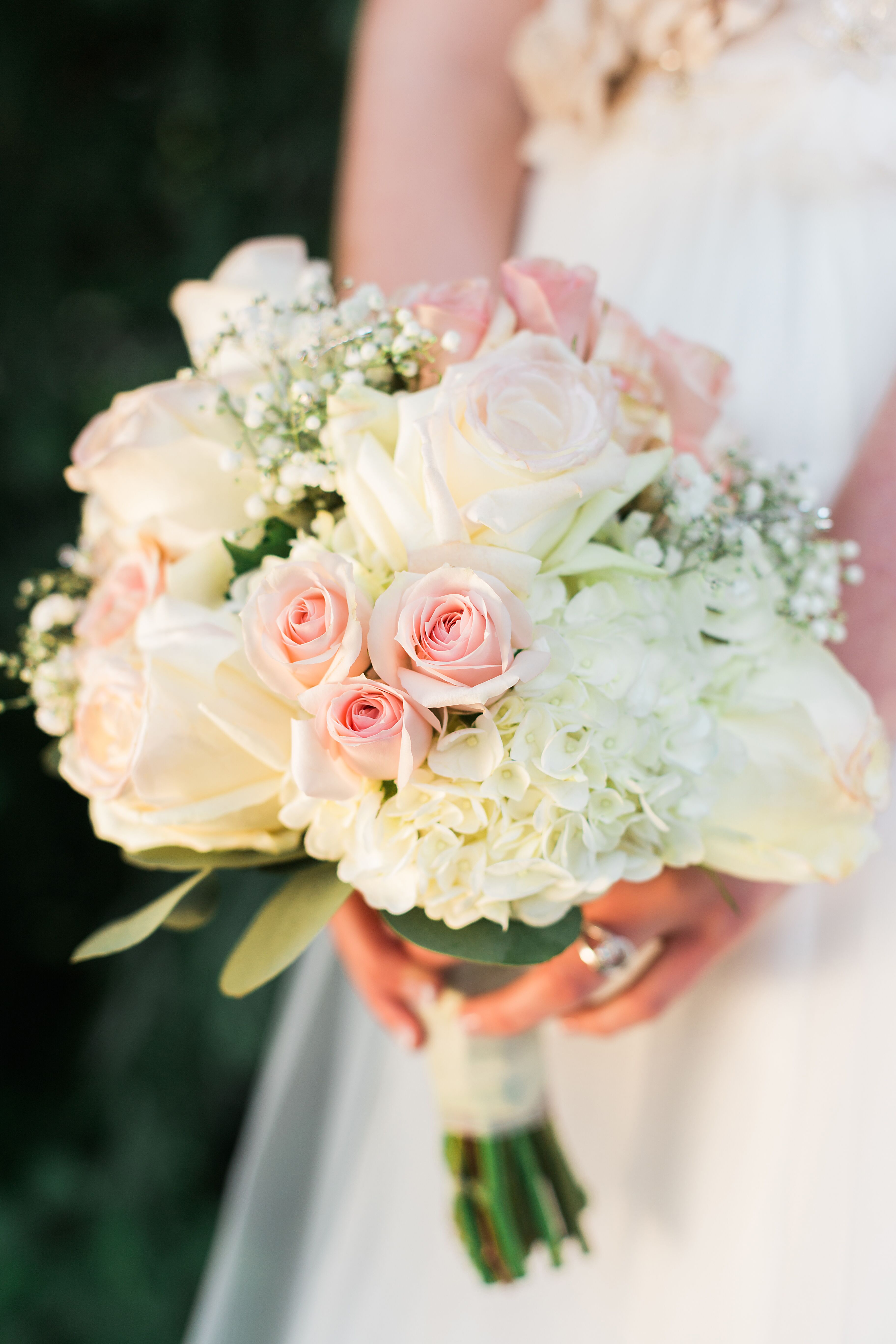 White And Pink Bridal Bouquet 9395