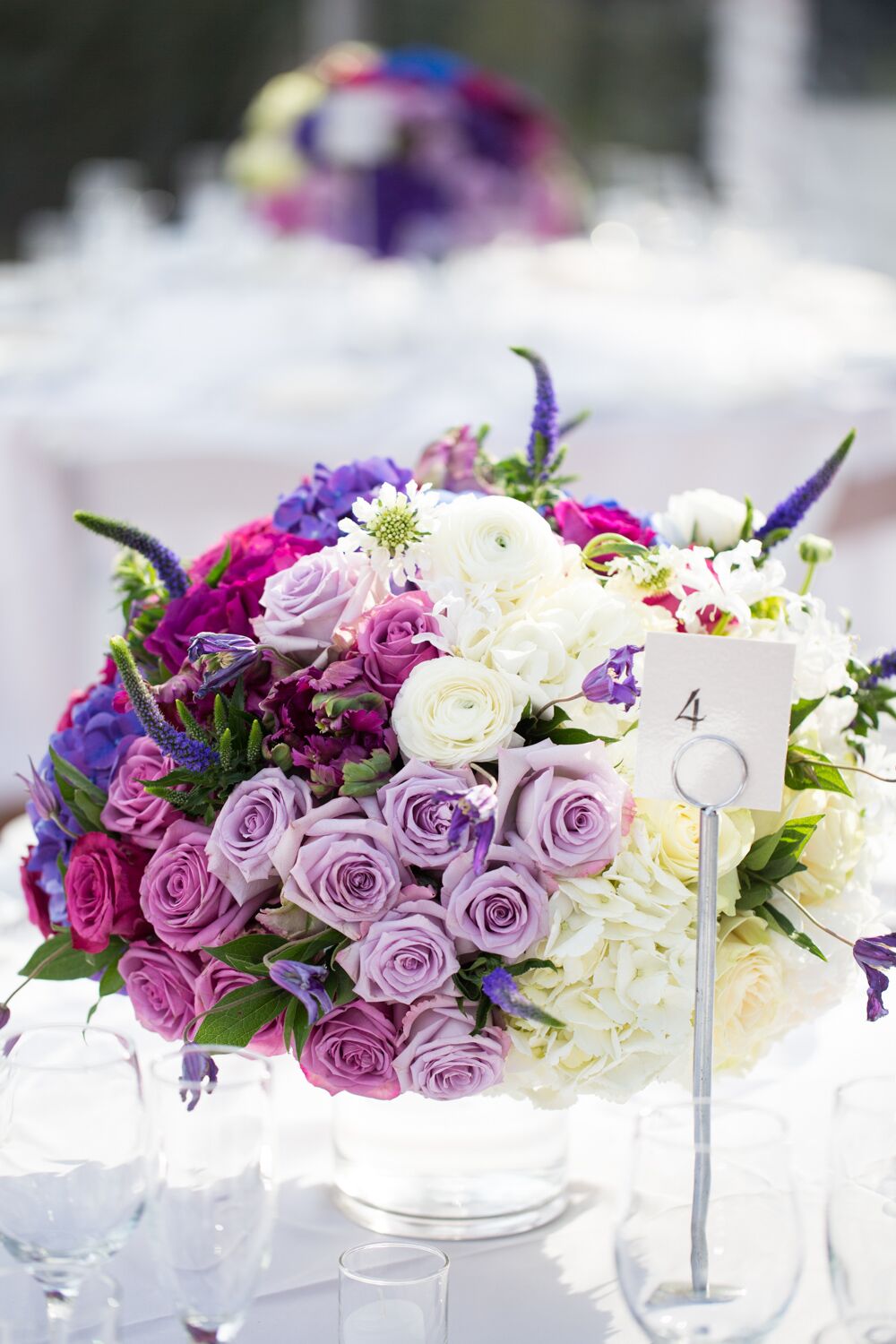 Ombre Purple Table Centerpiece