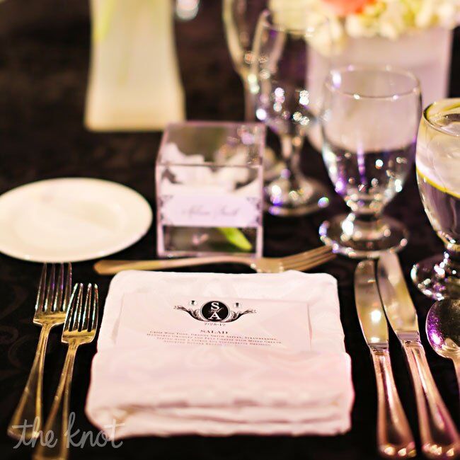 Monogram Menu Card