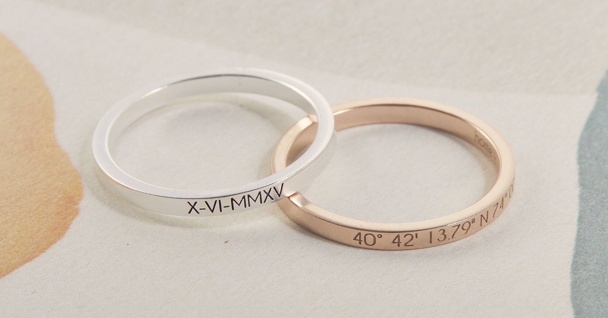 gold promise rings for him