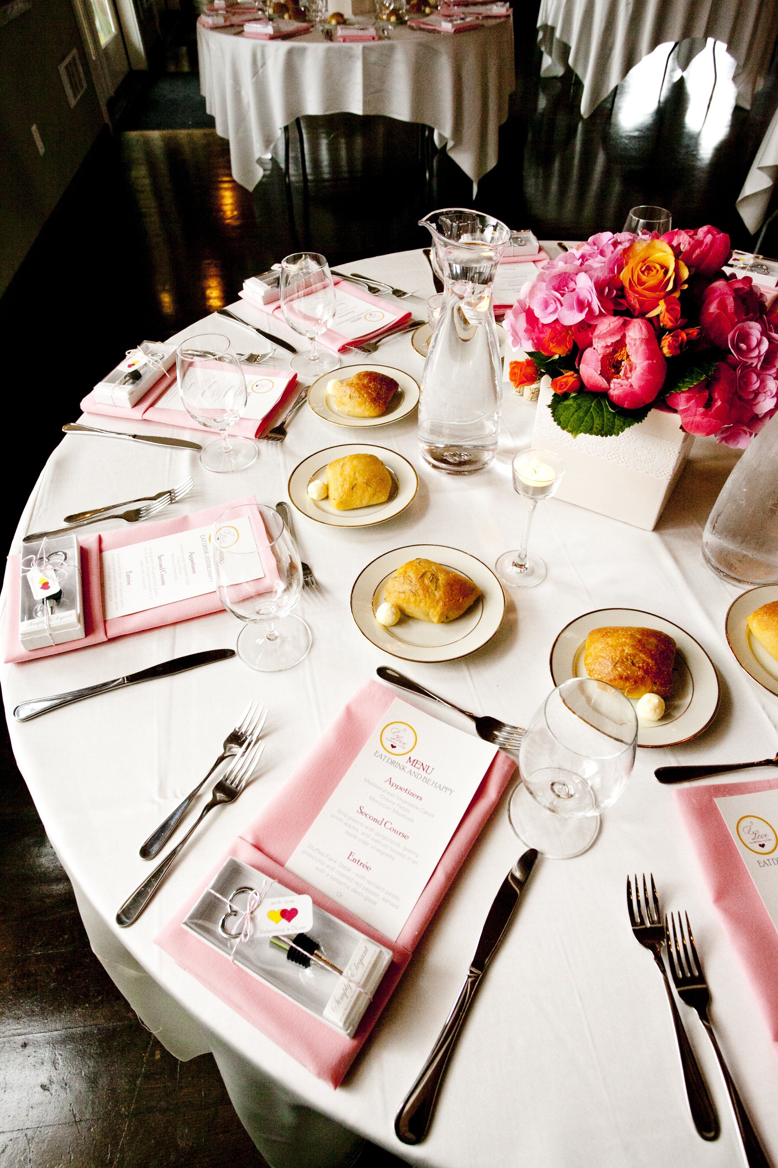 Futuristic Pink White Table Settings for Gamers