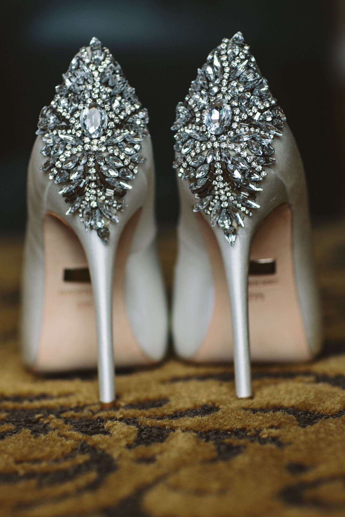 Badgley Mischka Black and Silver Shoes