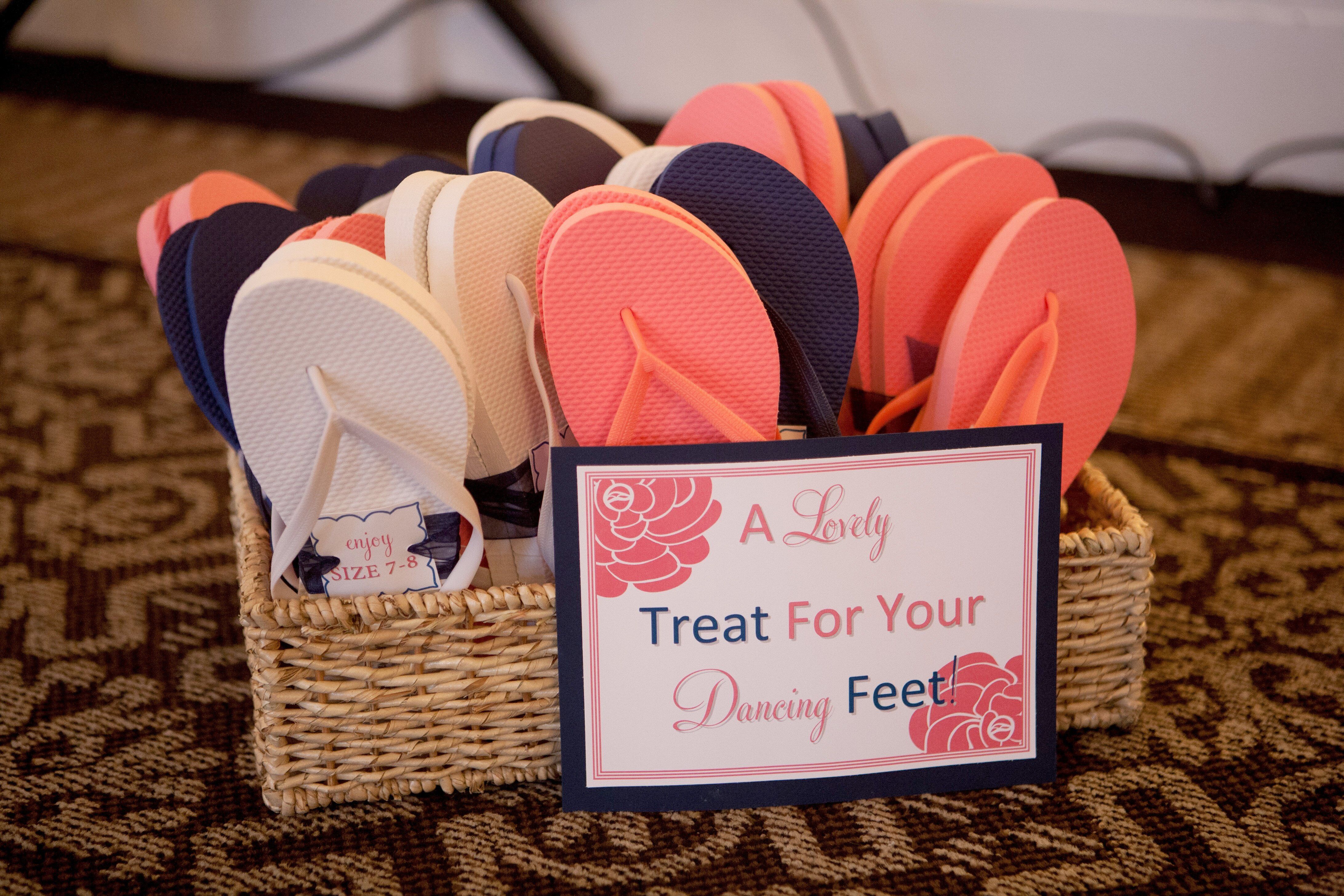 Flip Flop Basket Sign Wedding Dancing Feet Sign Wedding Flip Flop