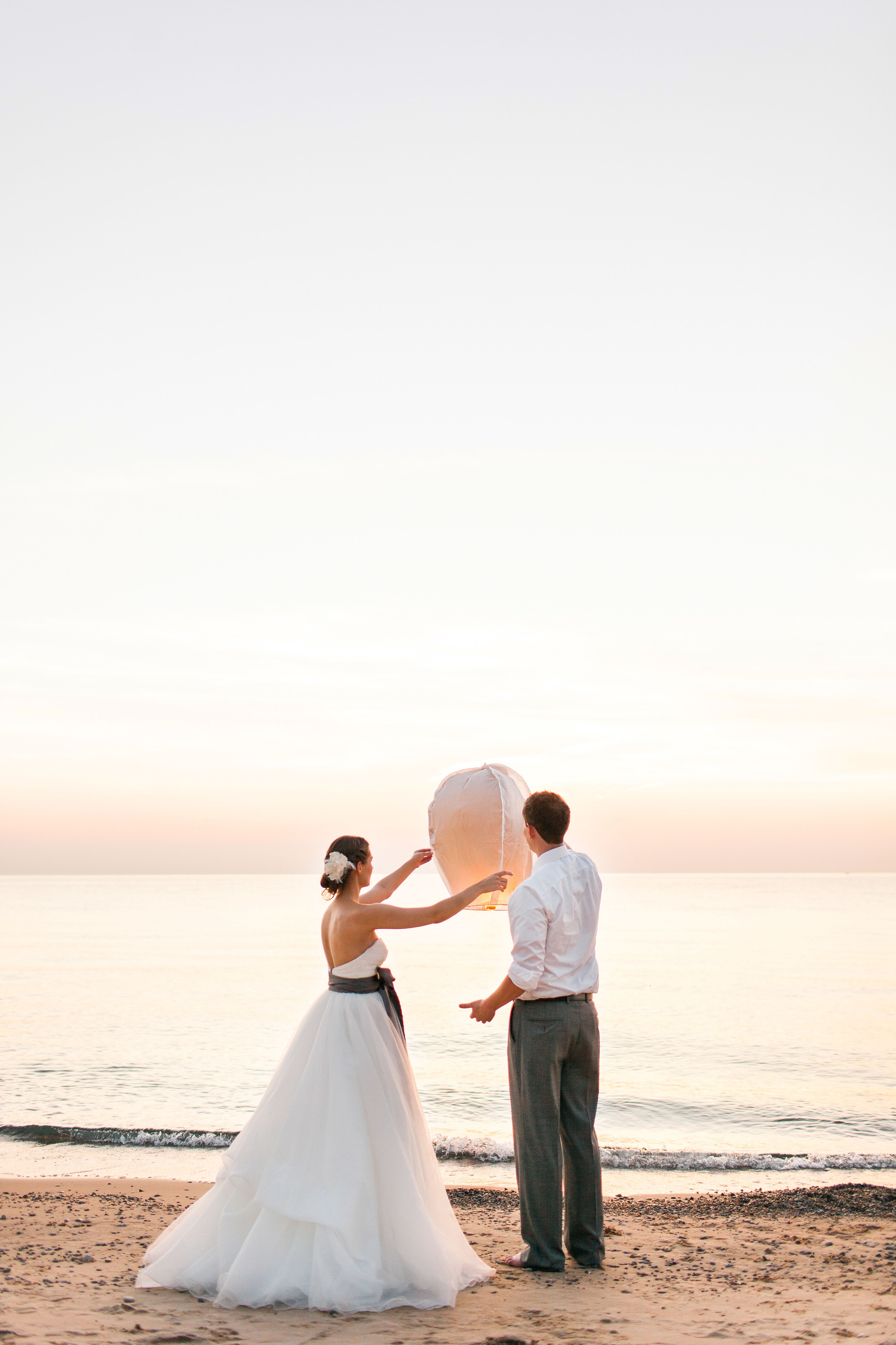 Paper Lantern Release Wedding Exit