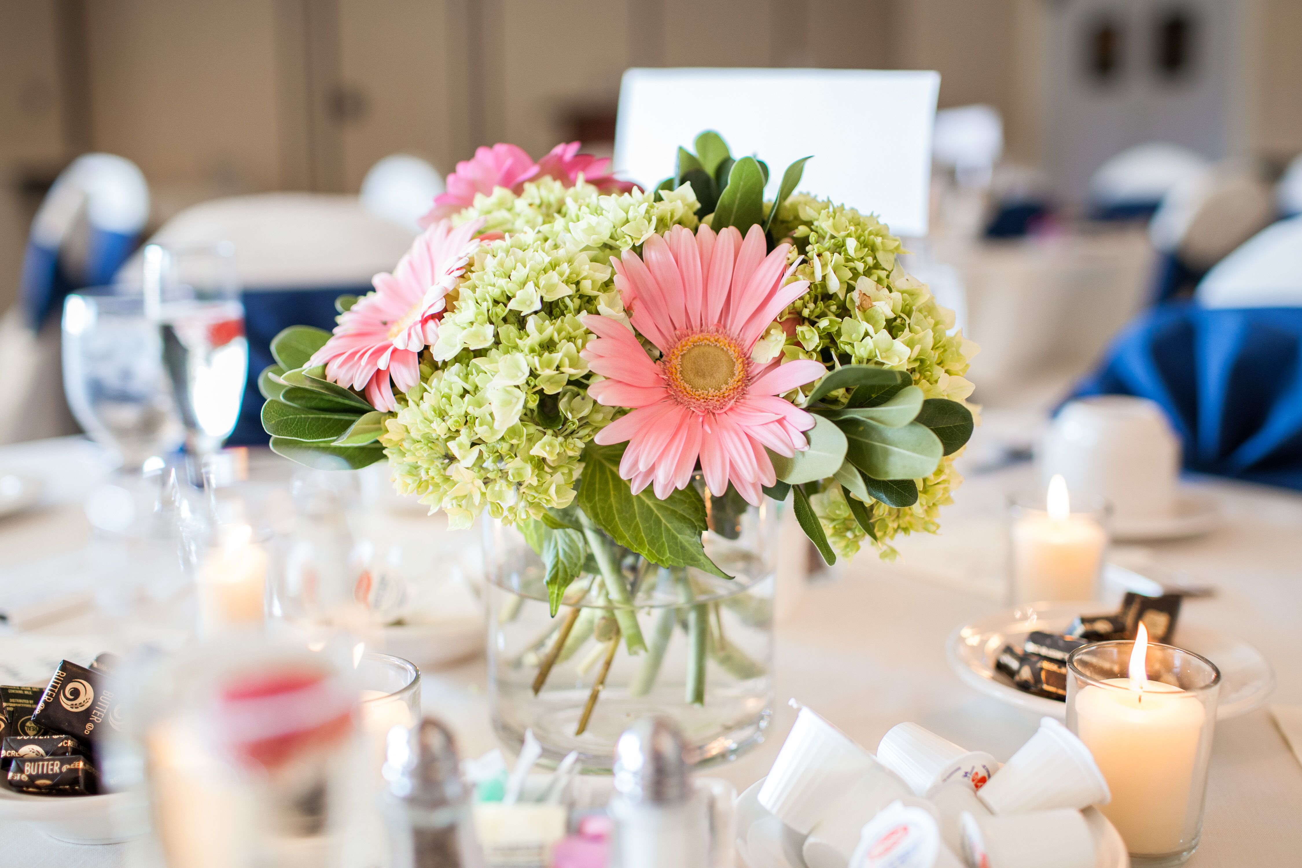 Pink Gerbera Daisy Centerpieces