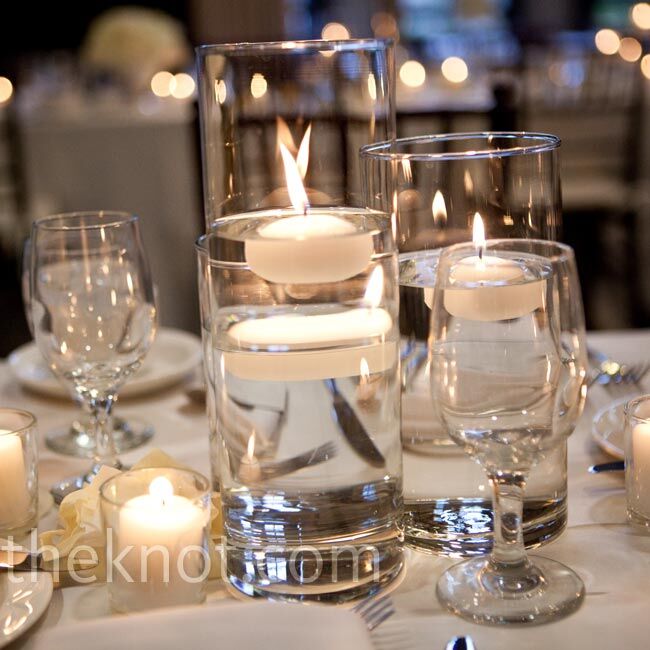 Candle and Glass Centerpieces