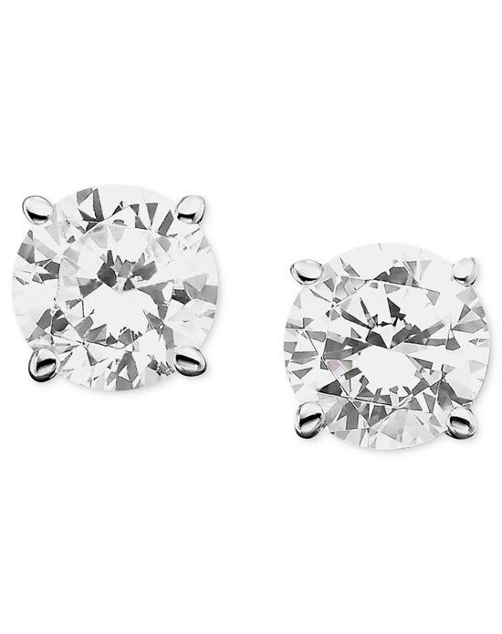 Macy's Fine Jewelry Diamond Earrings, 18k White Gold Certified ...
