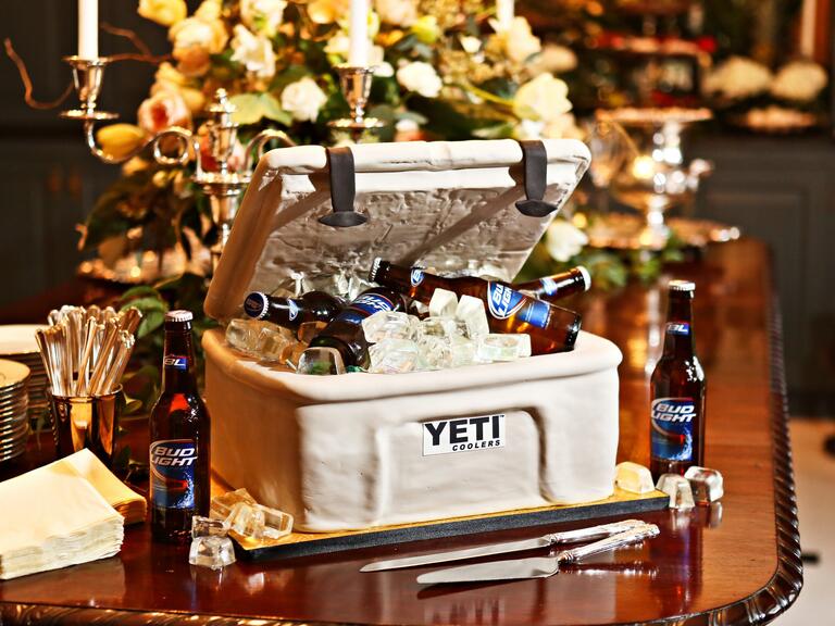 Beer cooler groom's cake