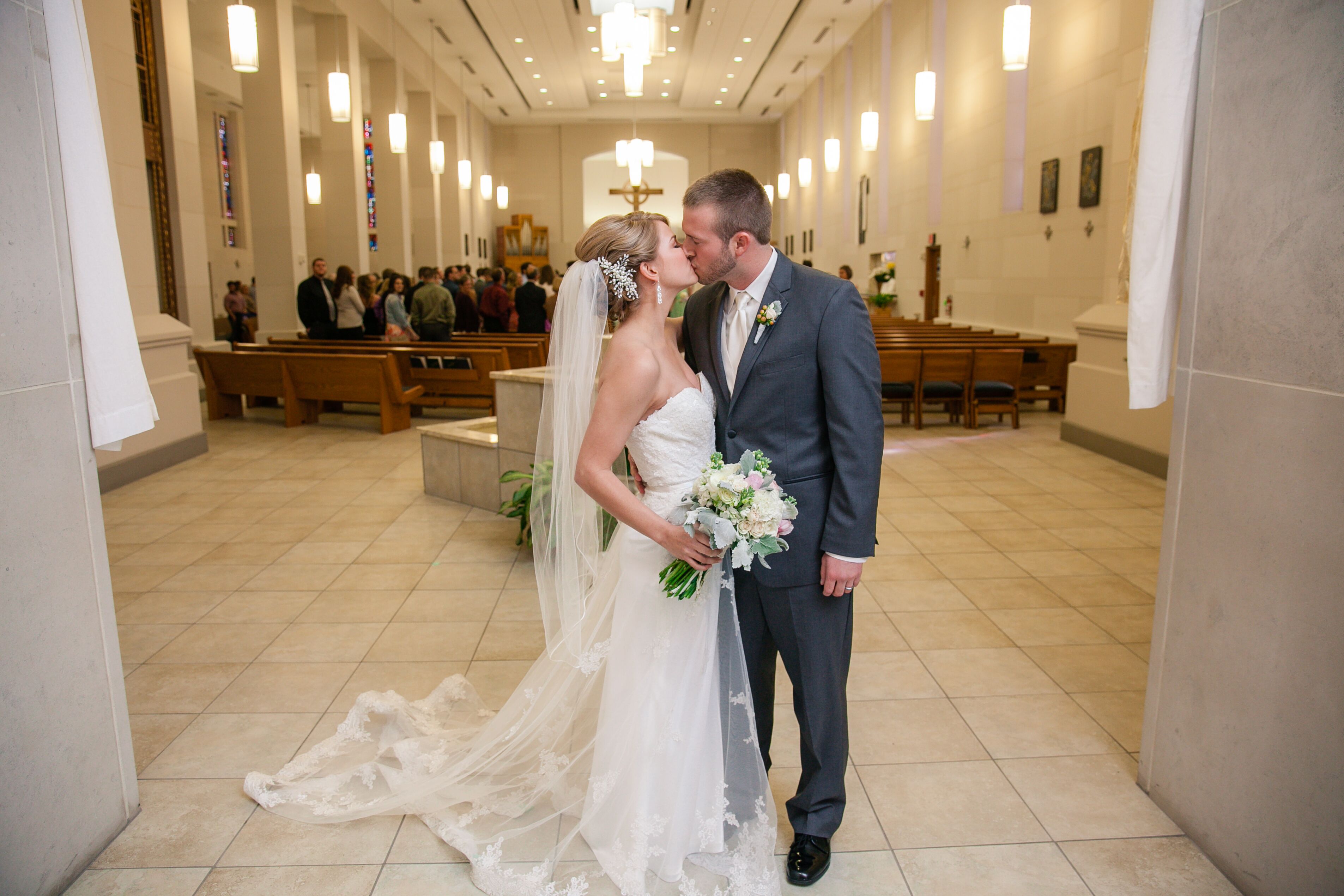 Christ the King Chapel Wedding  Ceremony in Davenport  Iowa 