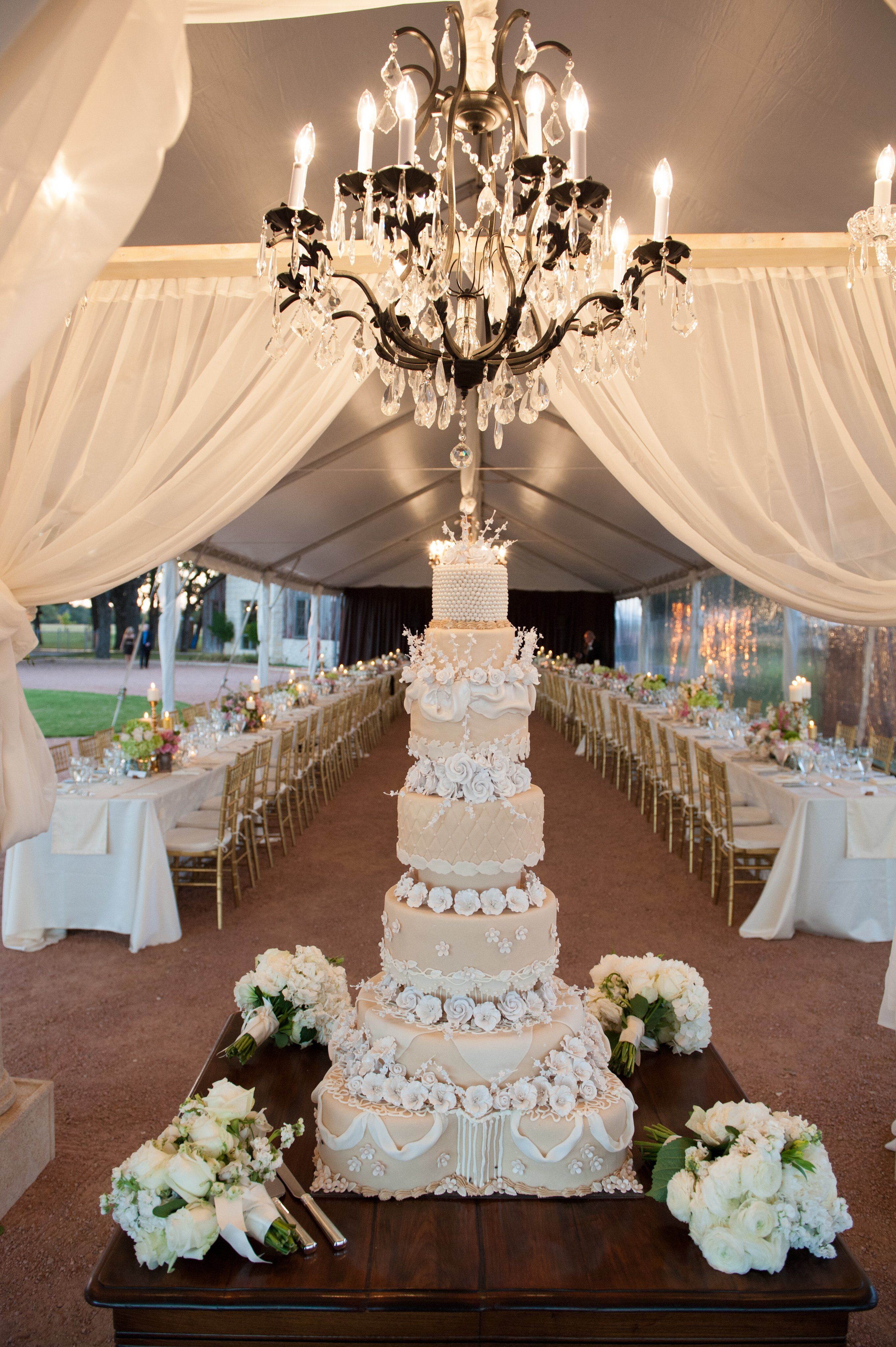 Elegant Seven-Tiered Wedding Cake