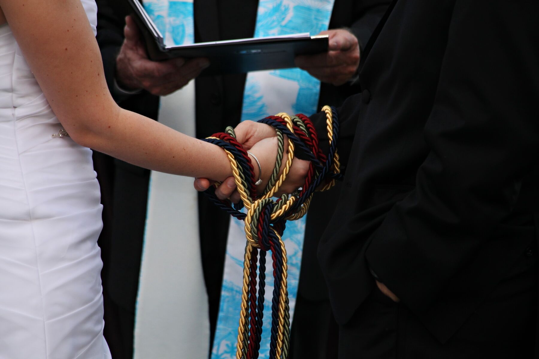 Handfasting Ritual During Ceremony