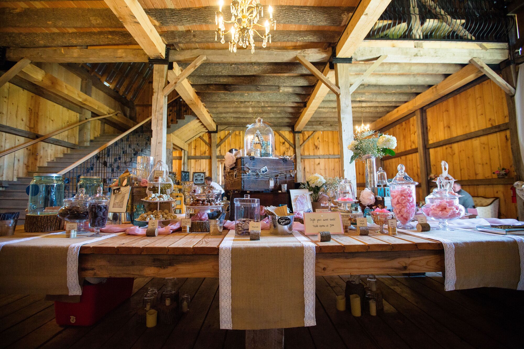 The Barn's Rustic Pink Candy Bar