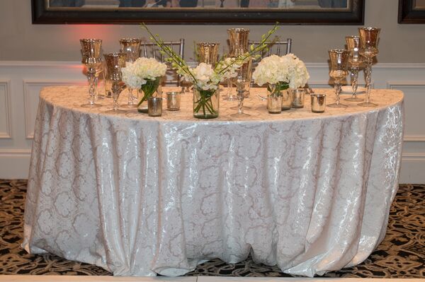 Mizner Country Club Silver and White Decor