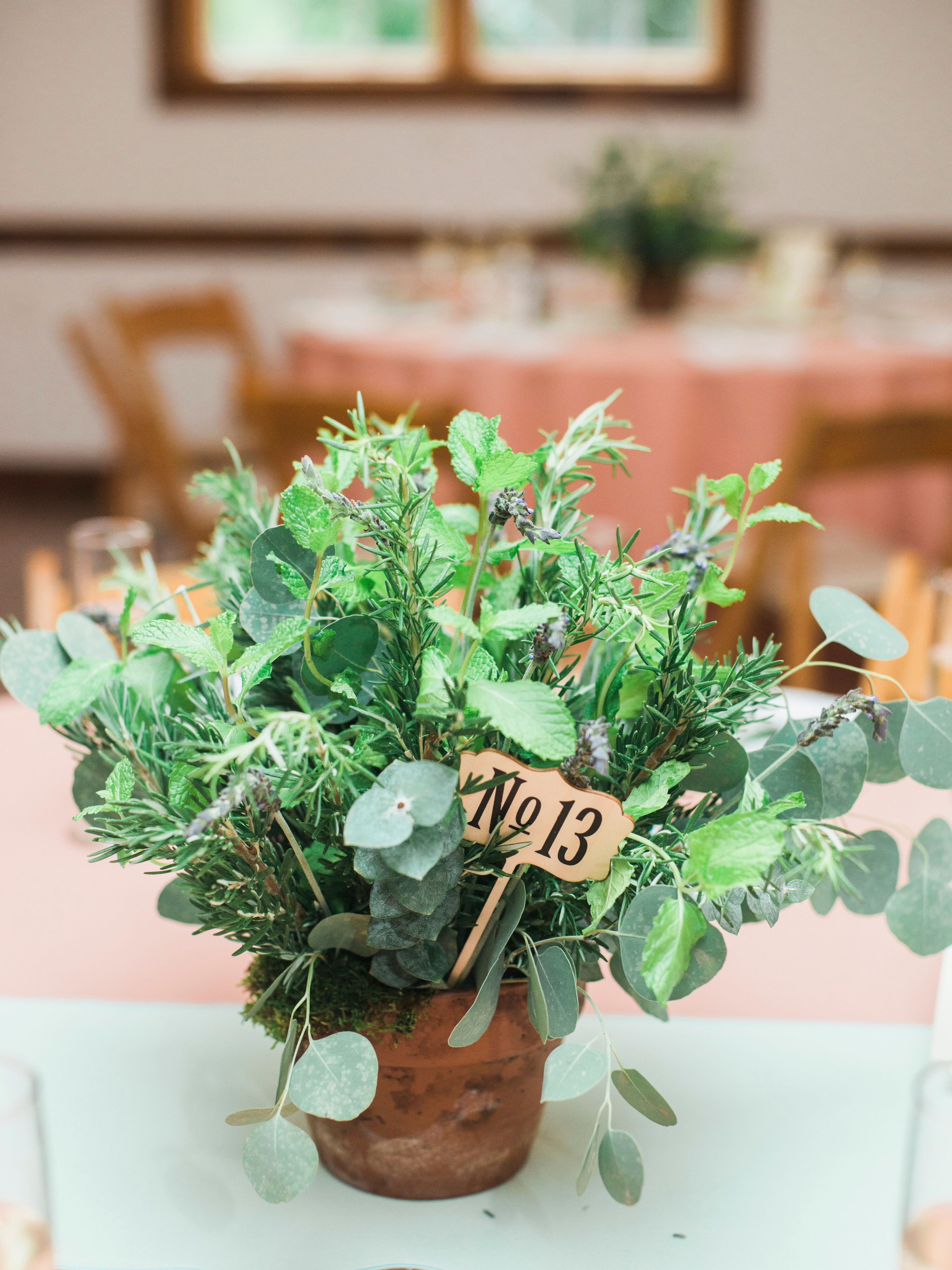 Terra-Cotta Pot Centerpieces