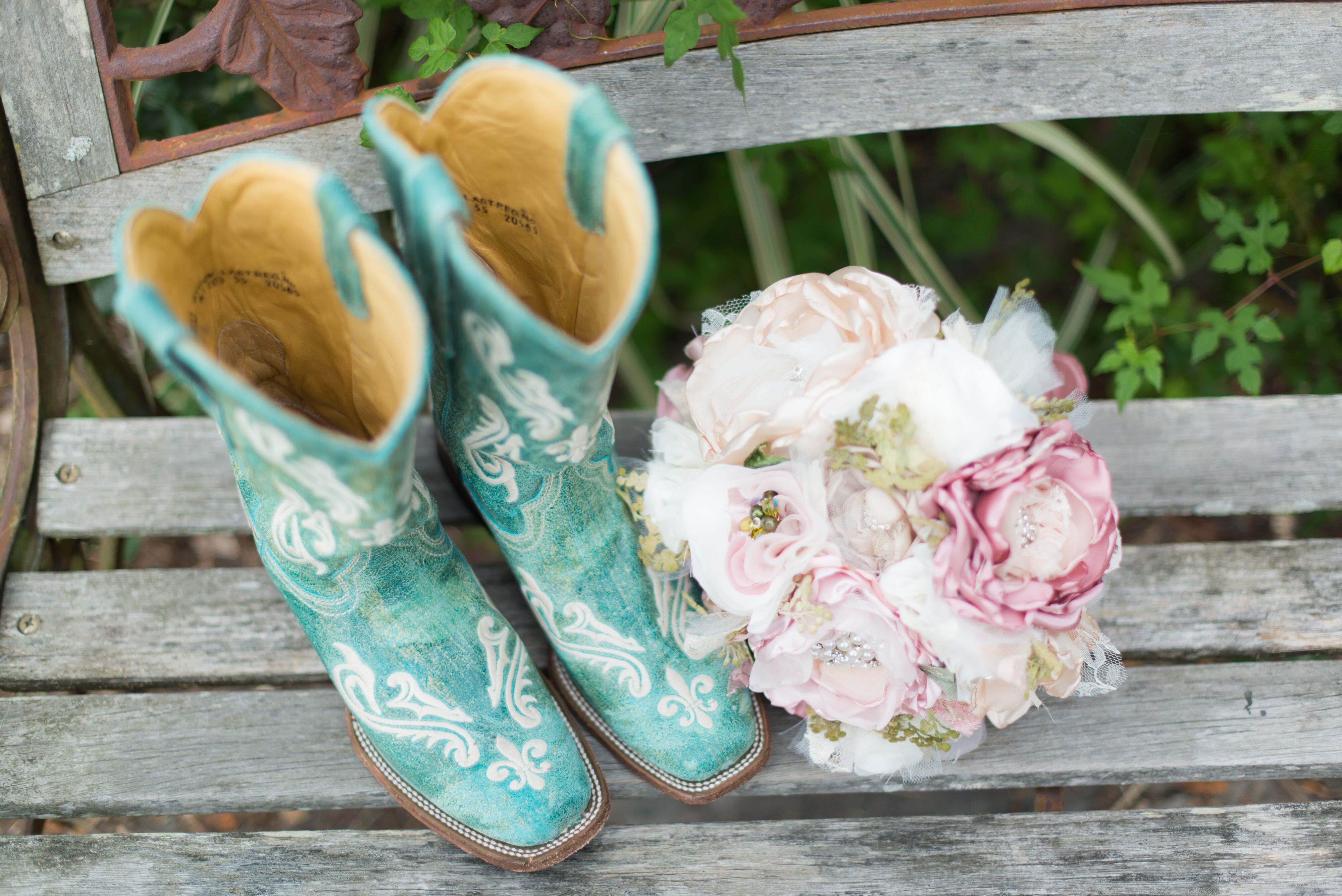 Turquoise 2025 wedding boots