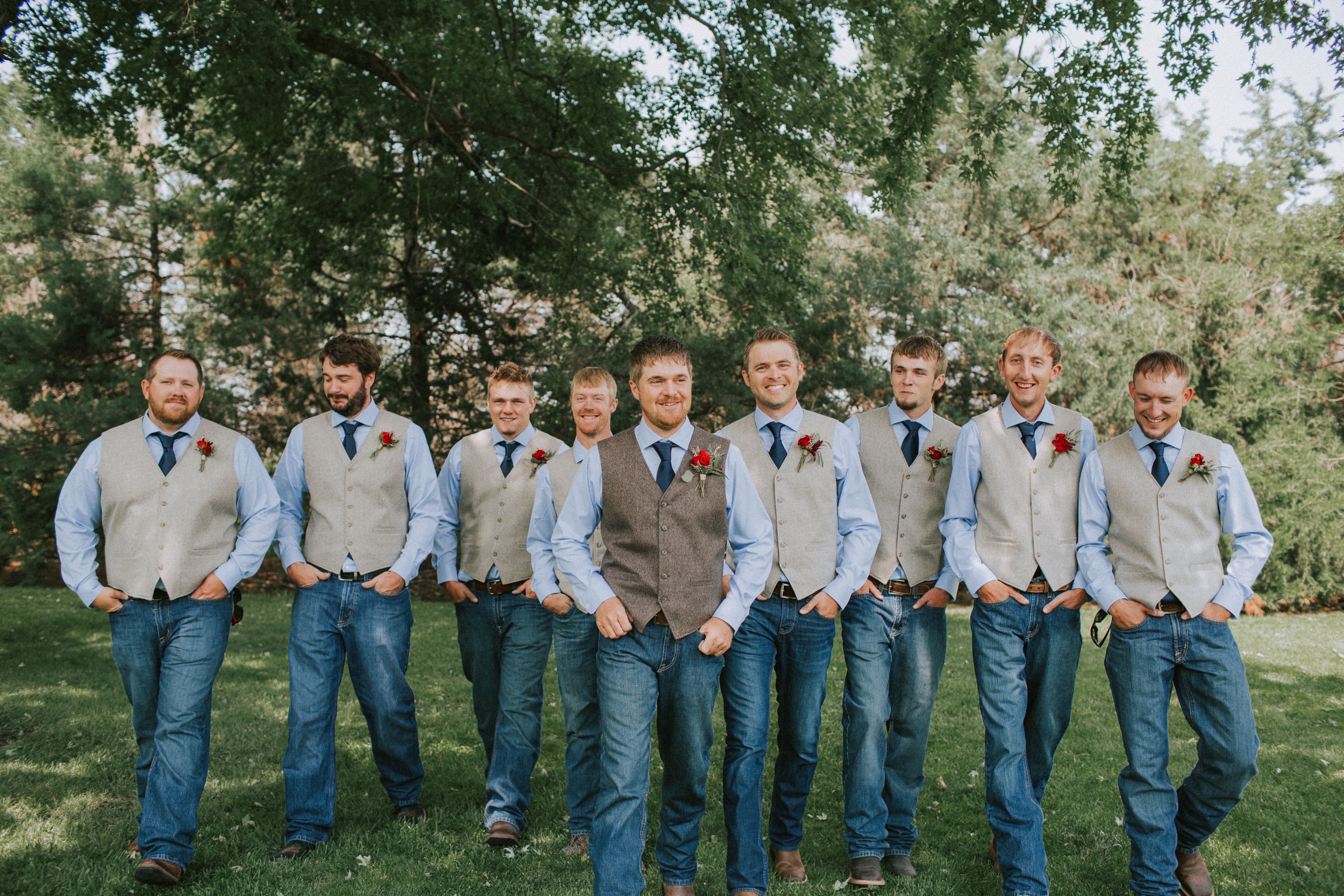 Groom in 2025 jeans and vest