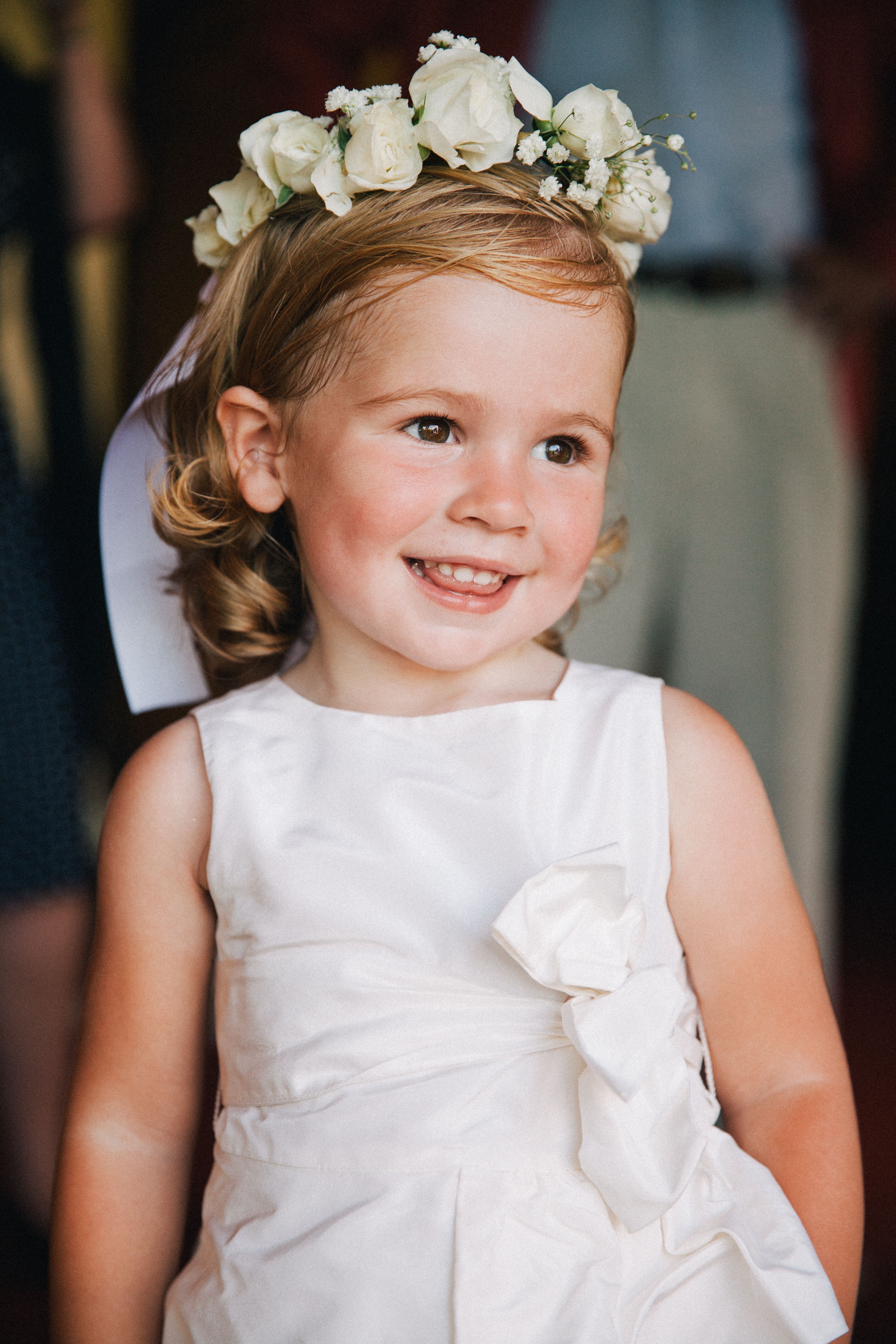 J Crew Flower Girl Dress with Flower Crown