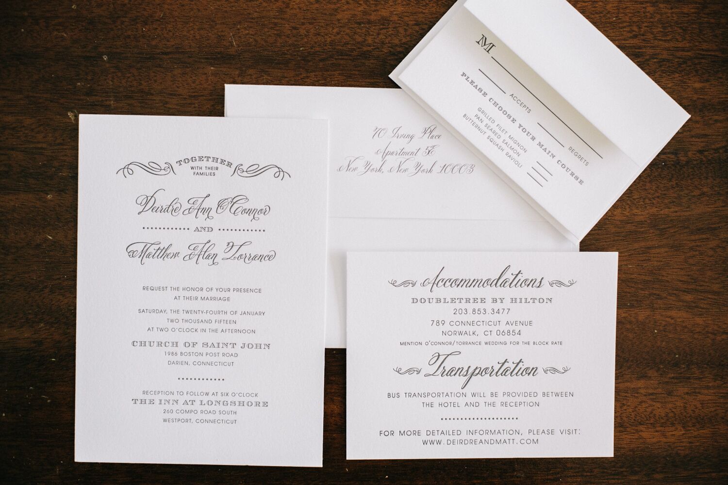 Contemporary Formal Wedding Invitations