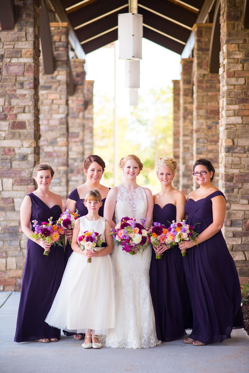 Eggplant Purple Bill Levkoff Bridesmaid Dresses