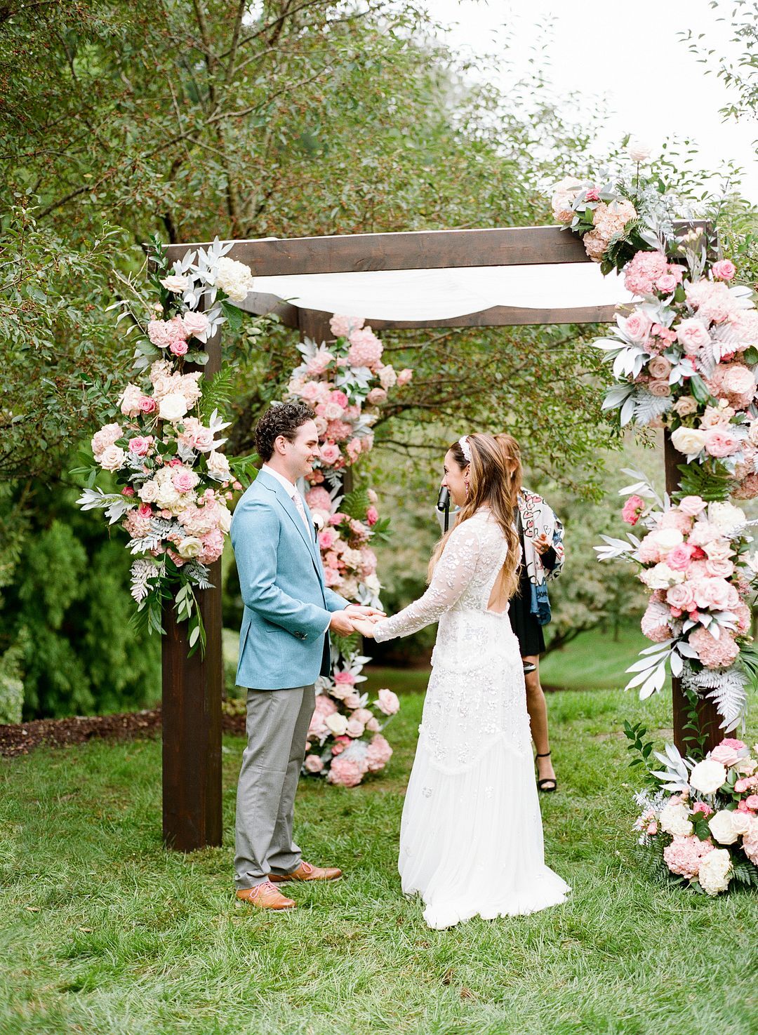 Backyard Wedding Ceremony in Potomac, Maryland