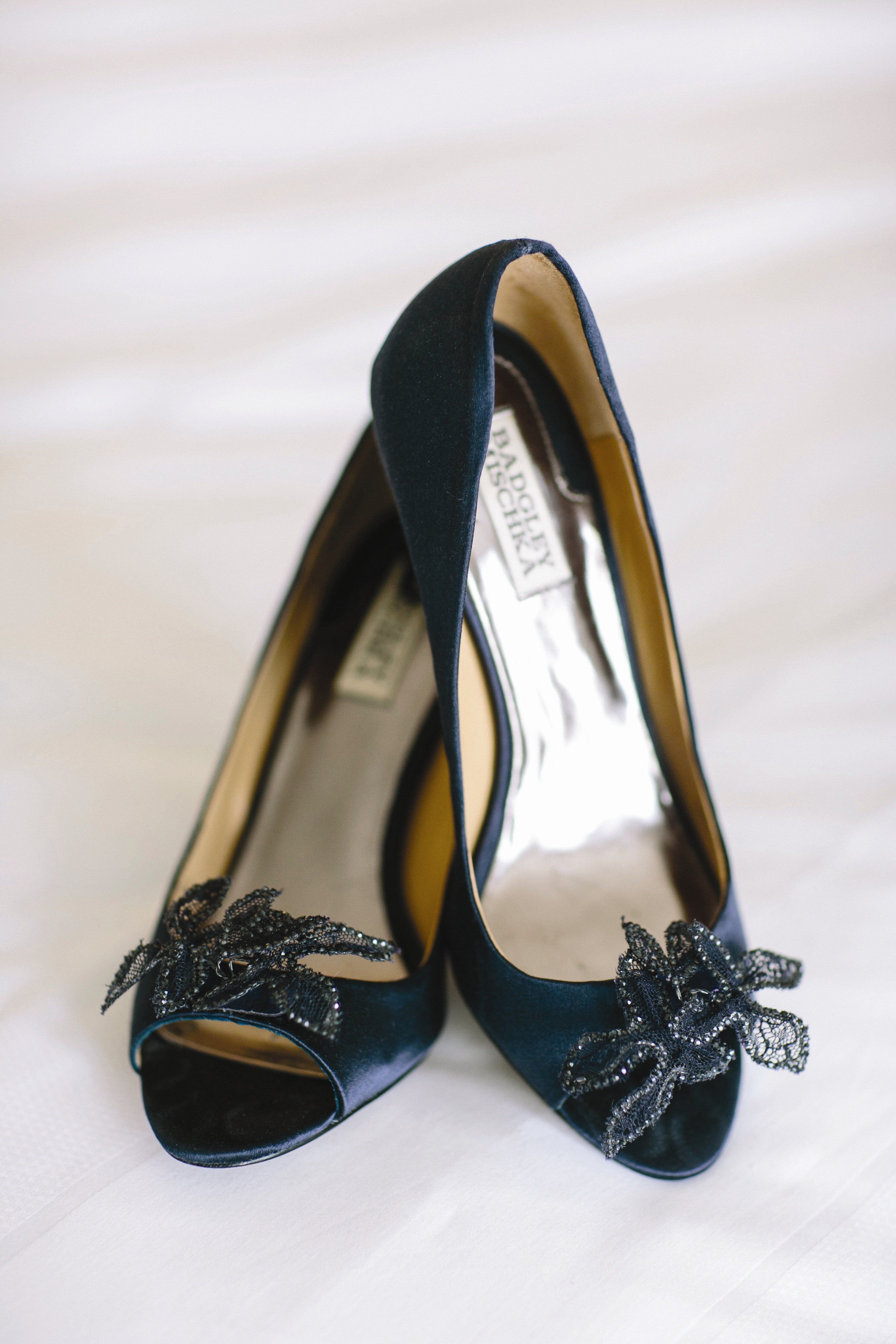 Bow-Embellished Peep-Toe Shoes