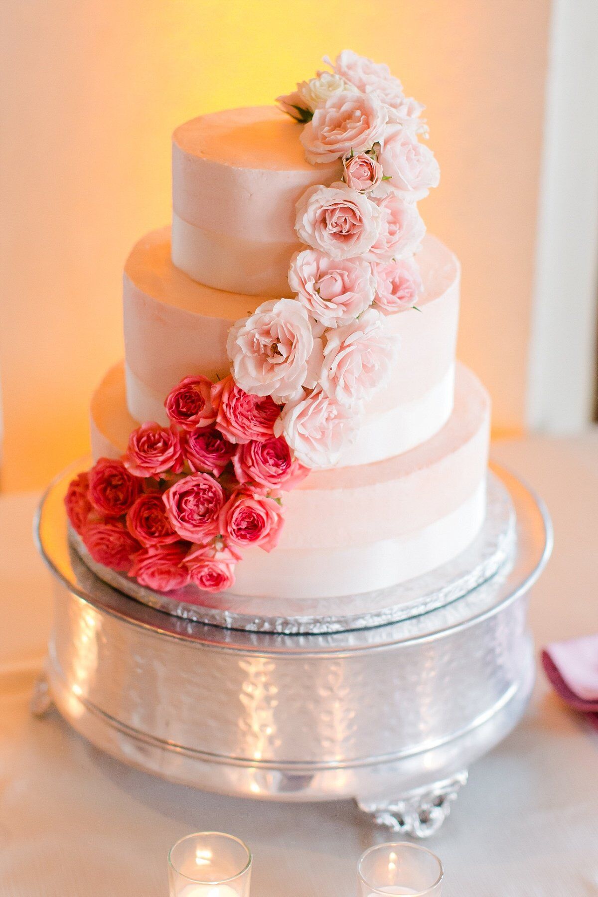 Cascading Flower Wedding Cake