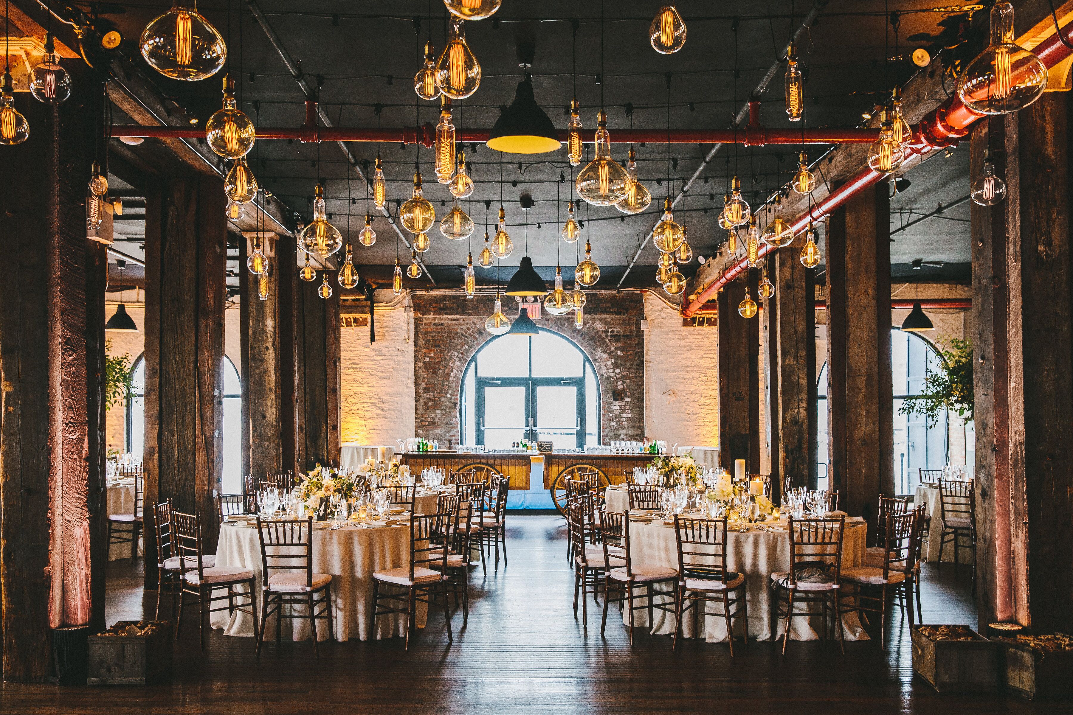 Romantic Reception at Liberty Warehouse in Brooklyn, New York