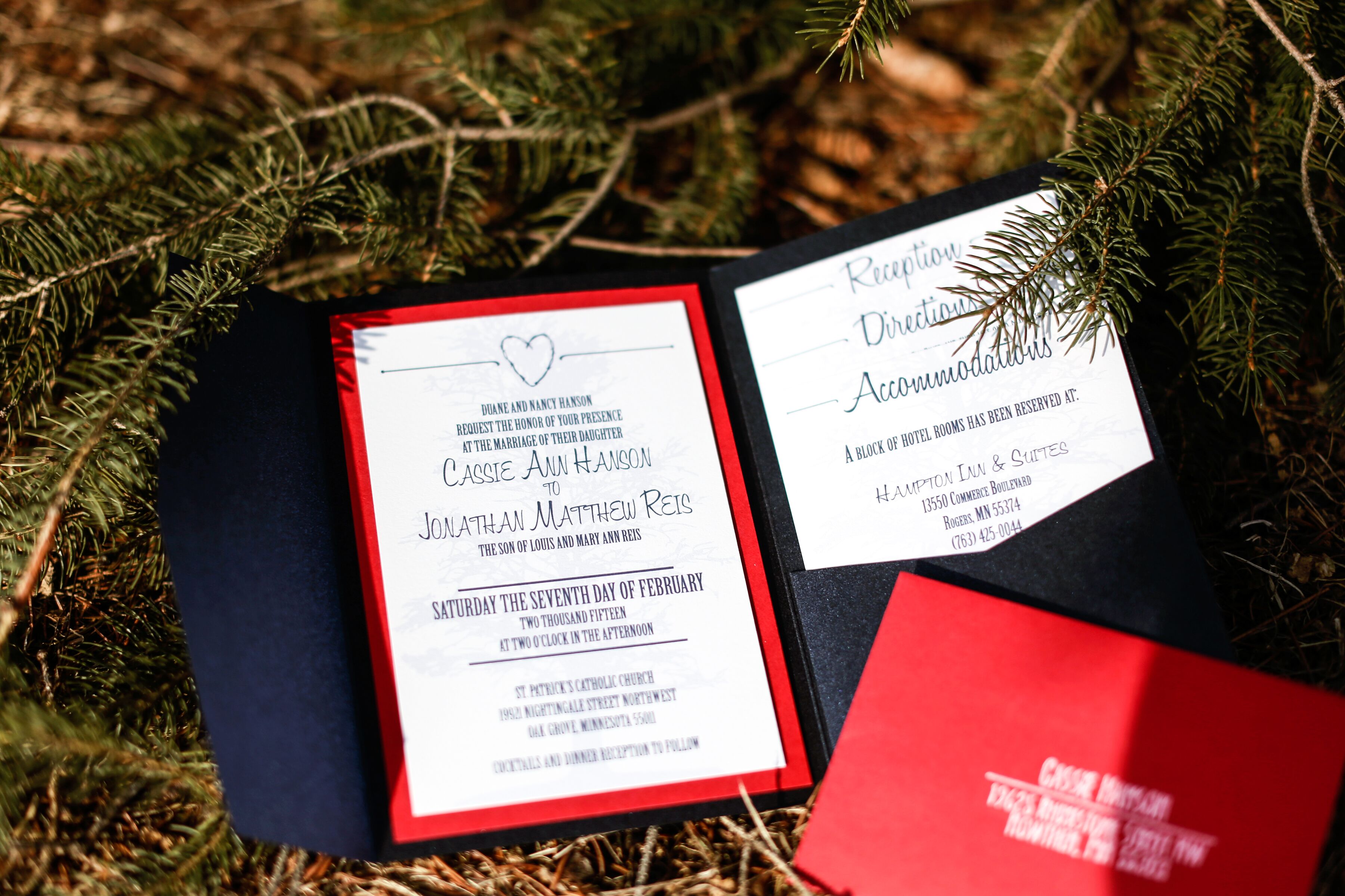 Navy And Red Wedding Invitations 4