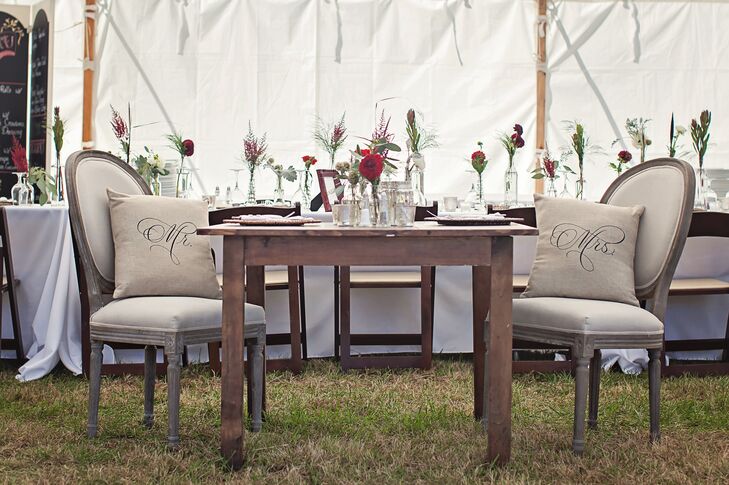 Rustic Wedding Bride And Groom Table 8