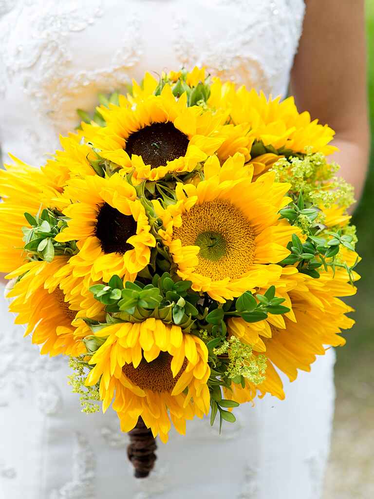 Charming Sunflower Wedding Bouquets