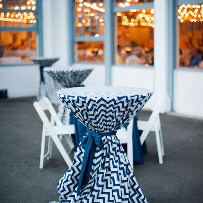 Navy Chevron Table Cloths