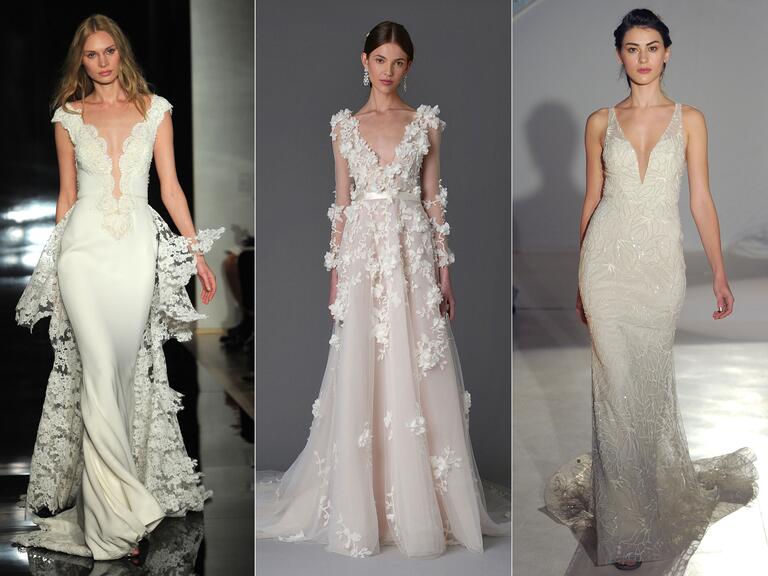 Reem Acra wedding dress, Marchesa wedding dress, Lazaro wedding dress