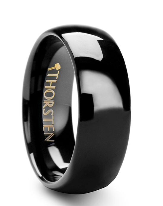 Larson Jewelers AVITUS Black Beveled Ceramic Ring with Blue  Black ...