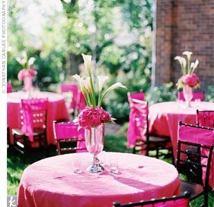 Pink Reception Decorations