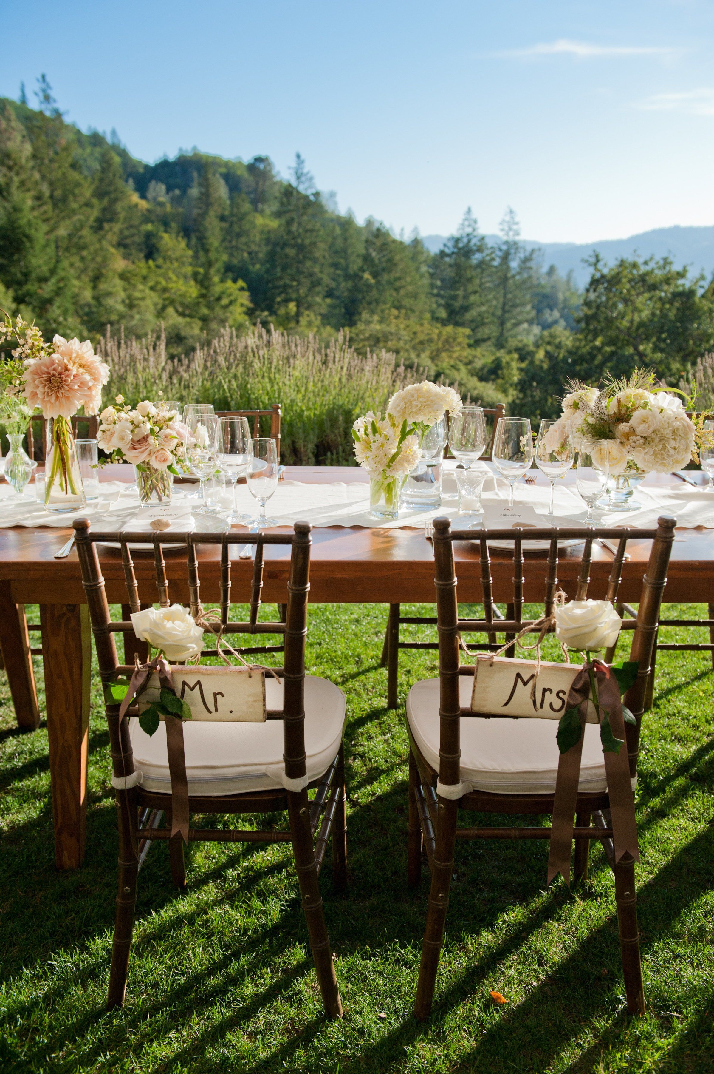 Bride and Groom Chair Signs