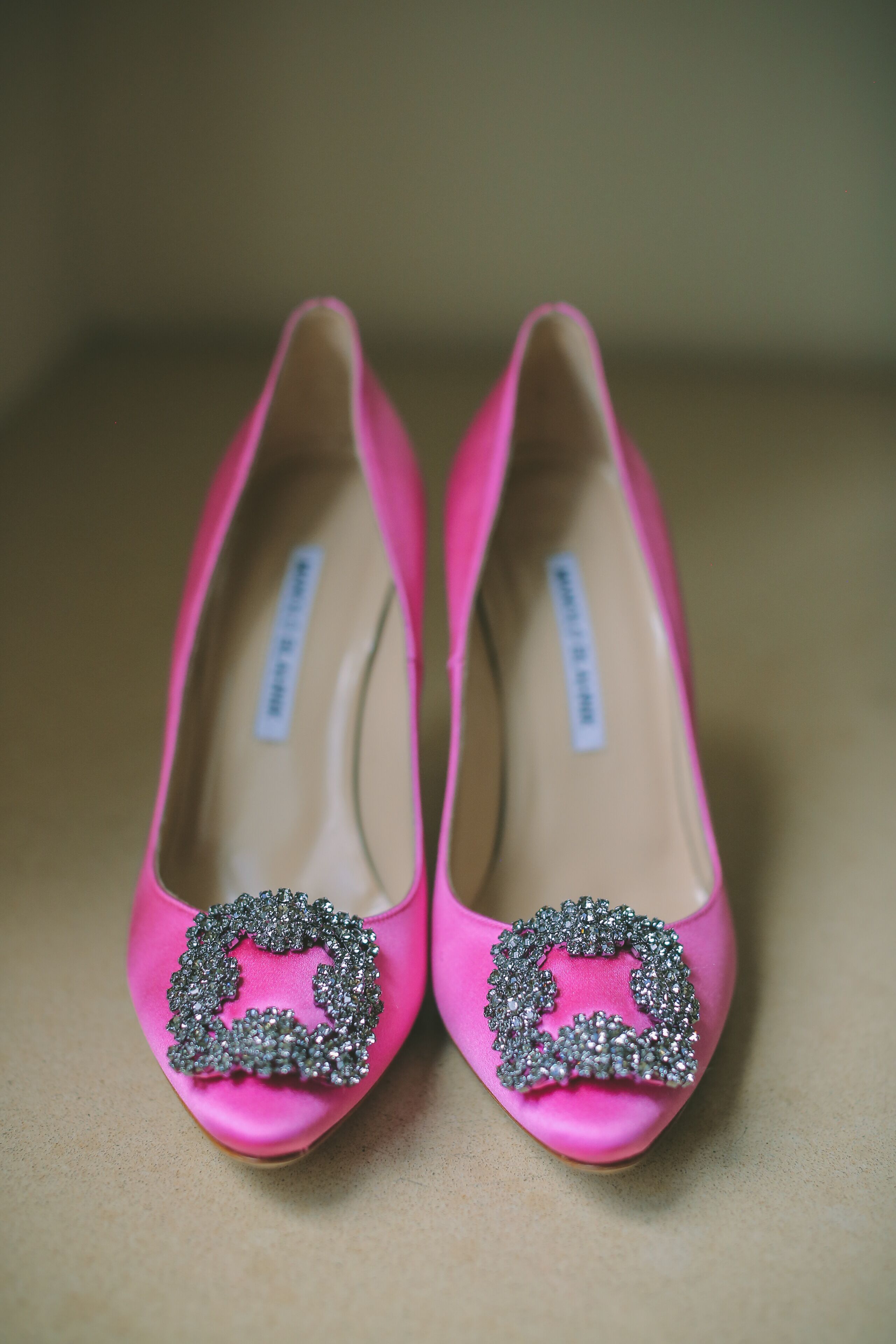 Embellished Pink Bridal Heels