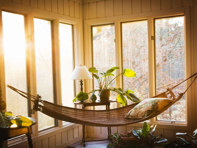 hammock in sun room