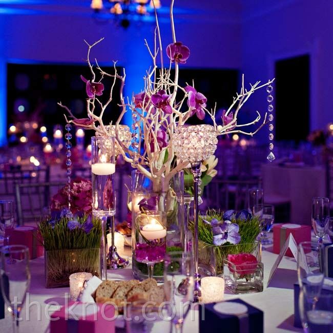 Purple Head Table Décor