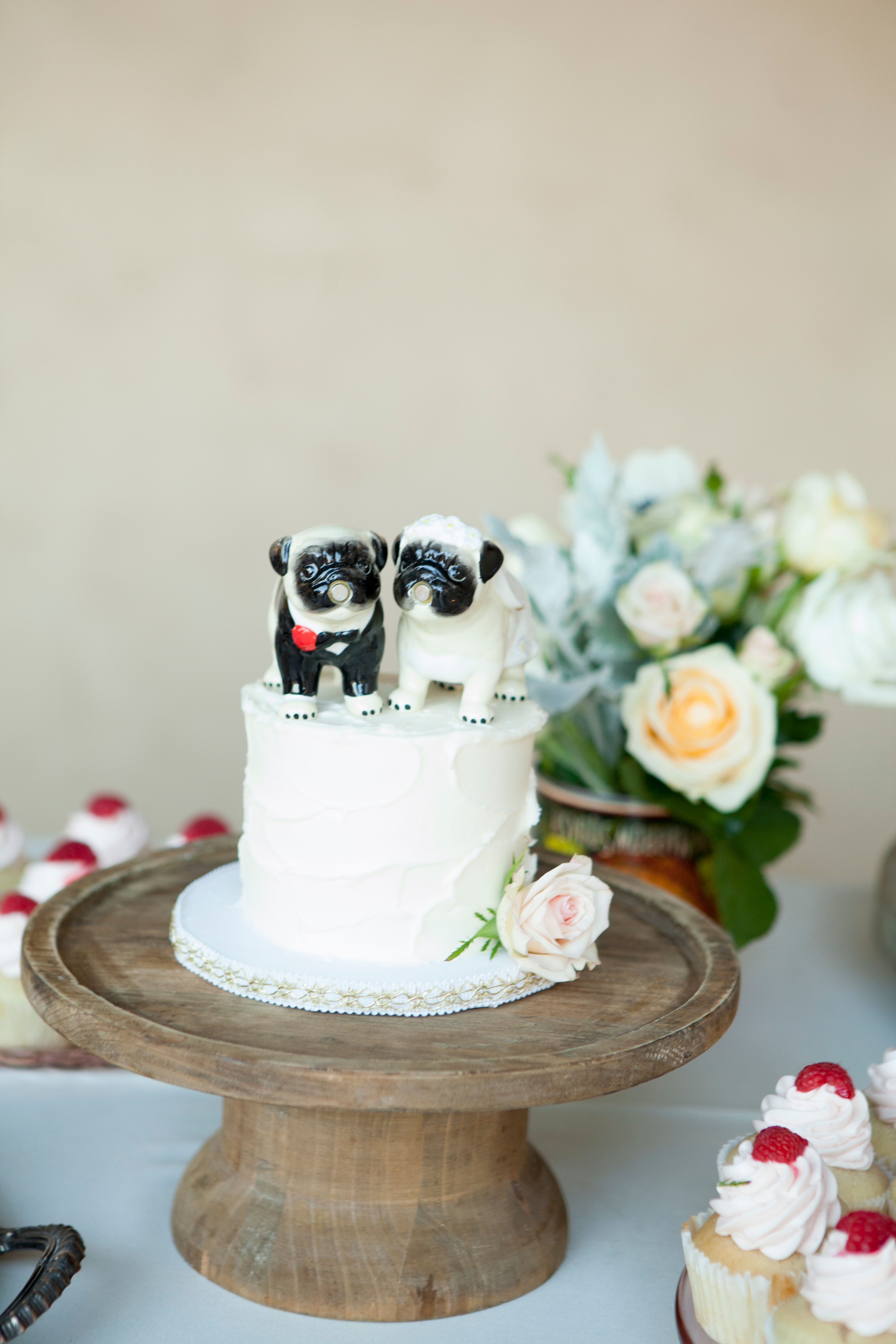 Pug cheap wedding cake