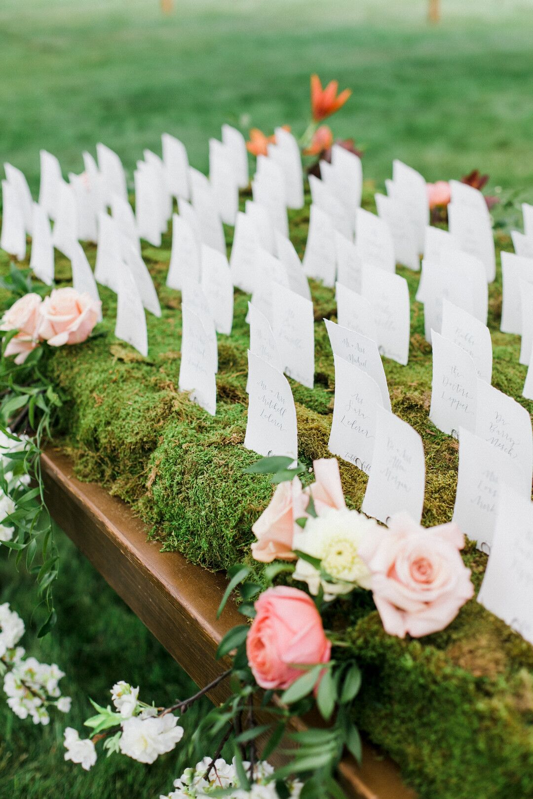 Seating Arrangement Cards in Moss