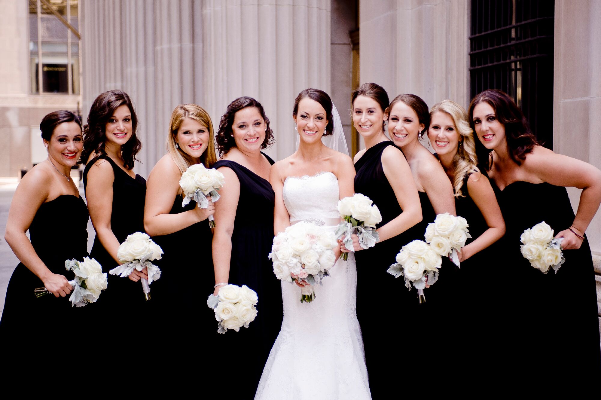 Black Bridesmaid Dresses in Different Styles
