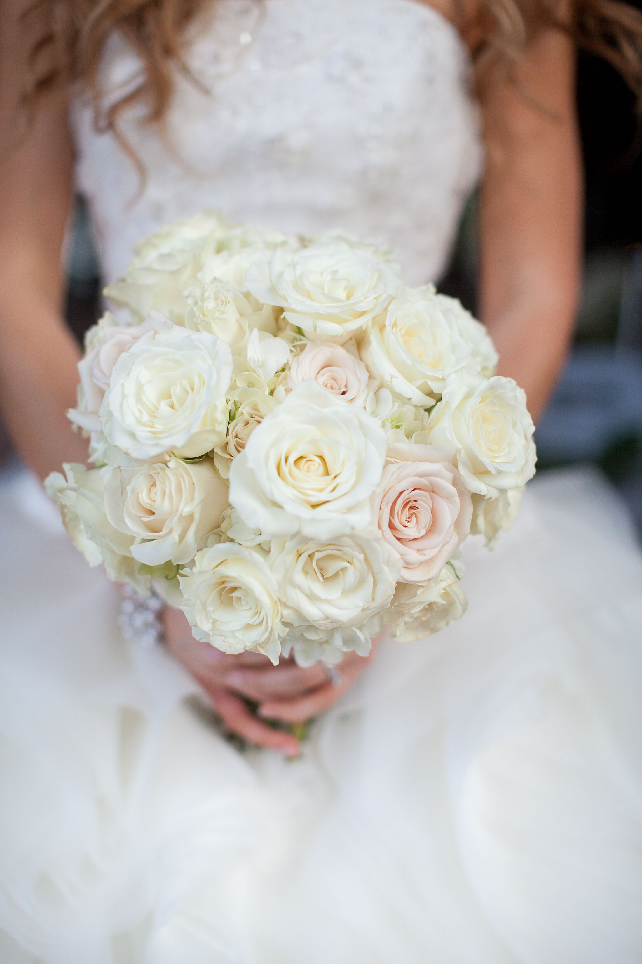 champagne rose wedding dress