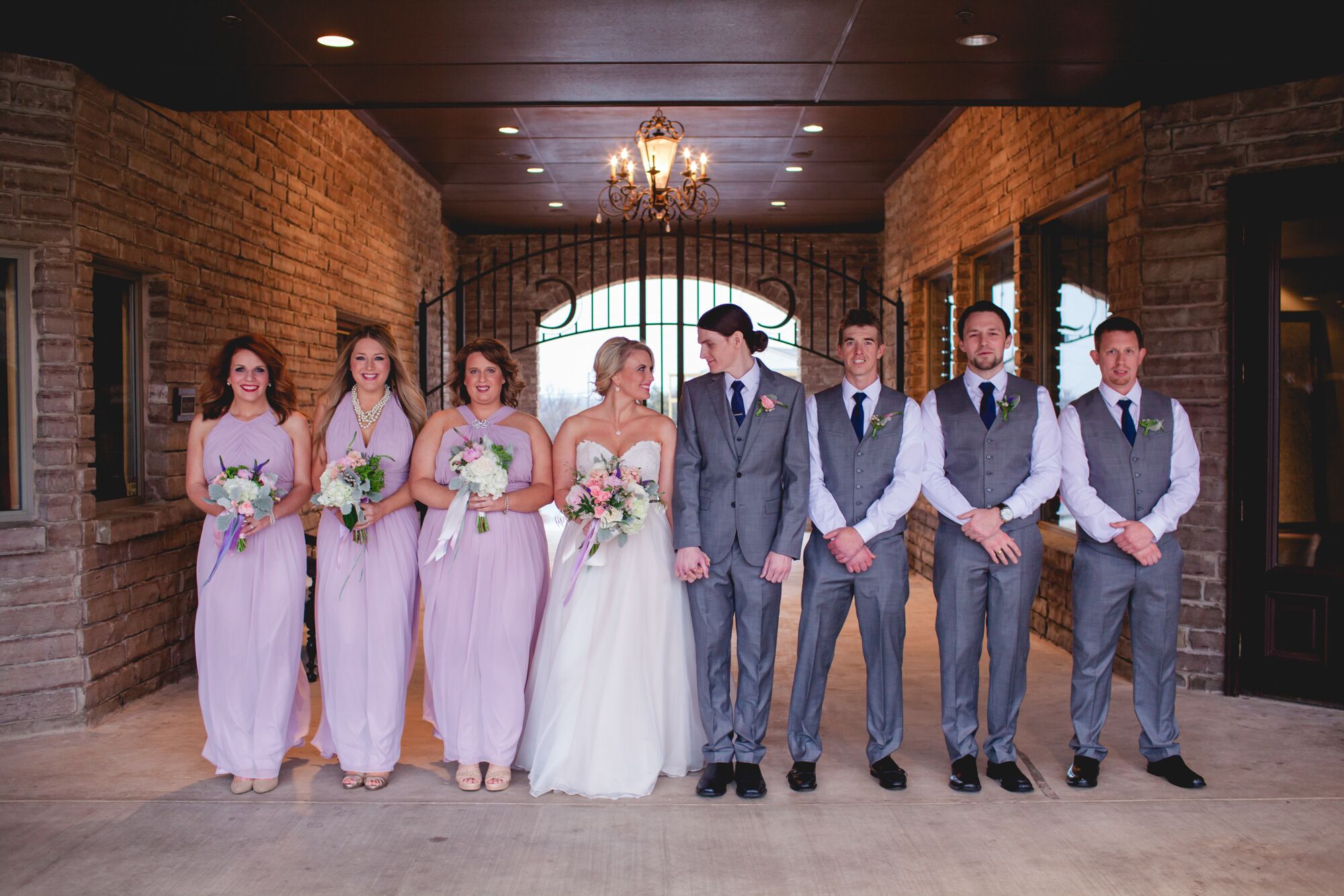 lilac wedding reception