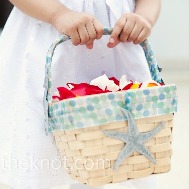 beach flower girl basket