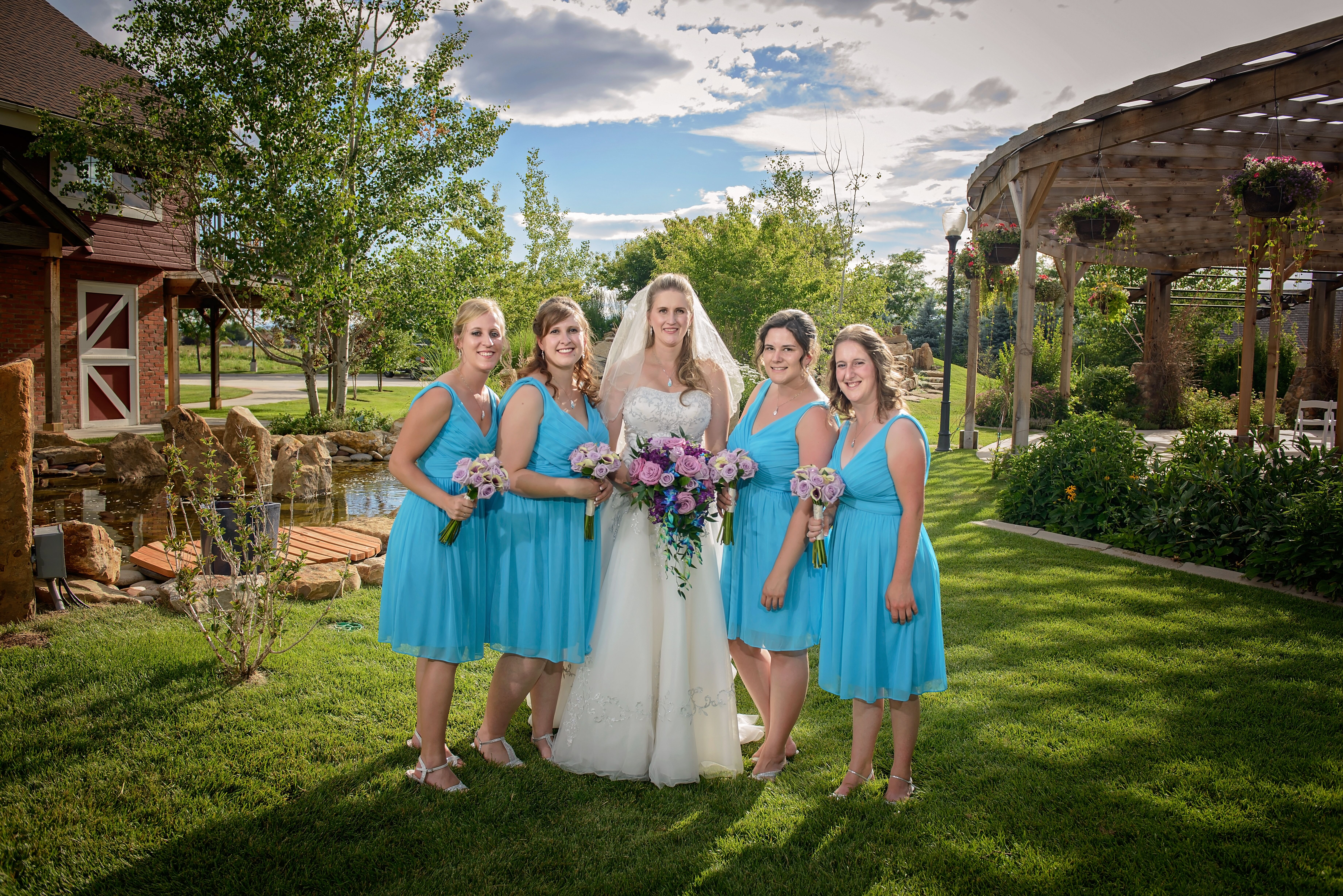 Malibu blue 2025 bridesmaid dresses